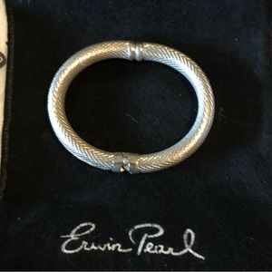 Erwin Pearl Silver tone Snakeskin Bracelet With Box and Dustbag